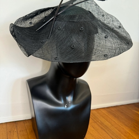 Vintage Ariane Millinery Los Angeles Black Hat Fascinator main image 5